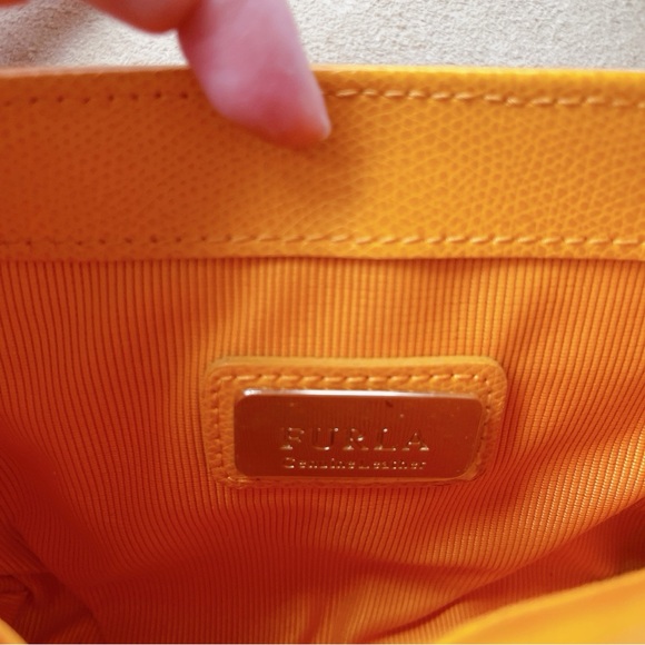 Furla Metropolis Mini Leather Satchel In Giallo - Picture 6 of 7